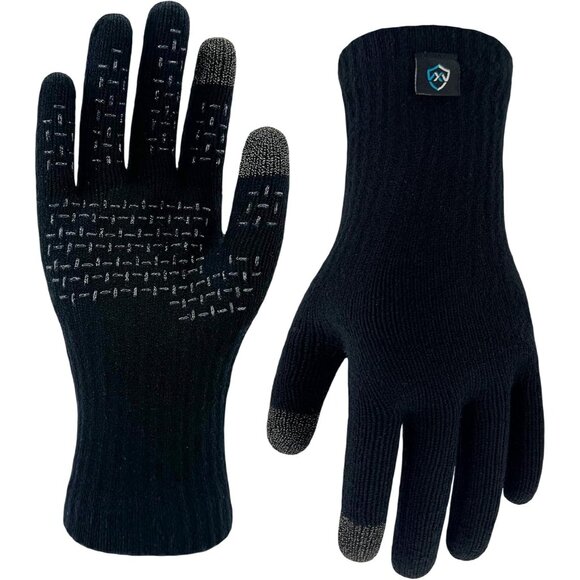 Men's Lightweight Touchscreen Wet-Grip for Running Hiking Waterproof Knit Gloves - Picture 1 of 6